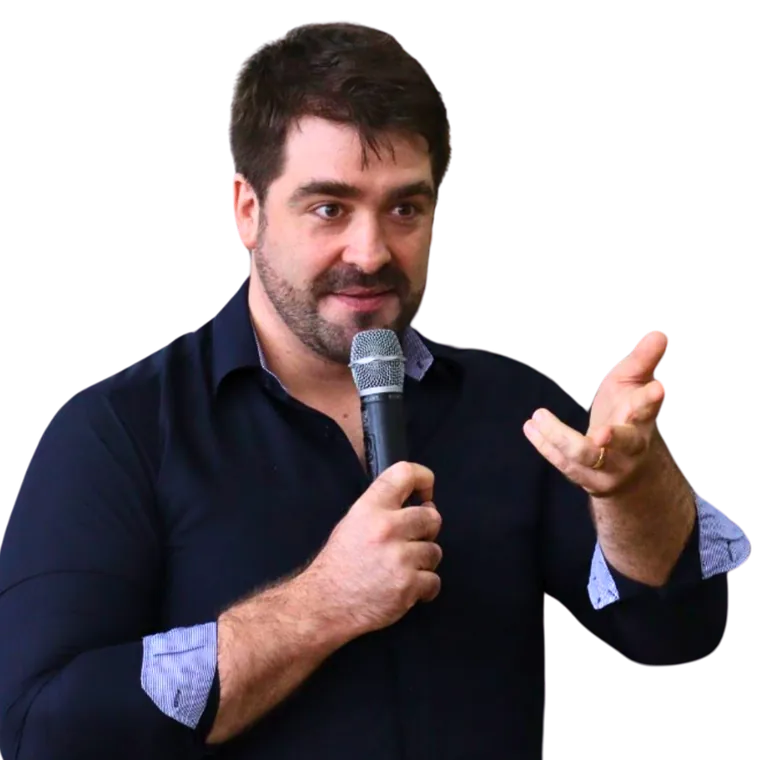 Matthias Bronk conduzindo um encontro